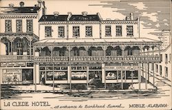 La Clede Hotel at entrance to Bankhead Tunnel Postcard