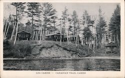 Canadian Trail Log Cabins Bingham, ME Postcard Postcard Postcard