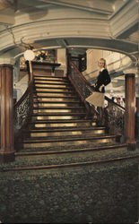 Delta Queen Grand Staircase Interiors Bill Muster Postcard Postcard Postcard