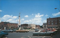 Civil War Monument and Square Postcard