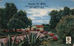 Rancho 101 Motel Postcard