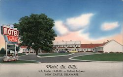 Motel De Ville New Castle, DE James E. Hess Postcard Postcard Postcard