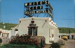 White's City Deluxe Motel Postcard