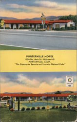 Porterville Motel - "The Gateway to Sequoia and Yosemite National Parks" Postcard
