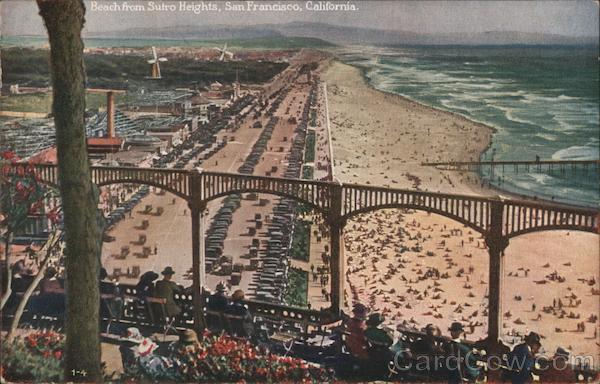 Beach from Sutro Heights San Francisco California