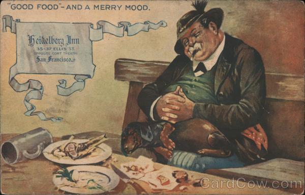 Good Food- and a merry mood. Heidelberg Inn San Francisco California