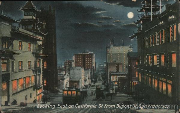 Looking East on California St. From Dupont St. San Francisco