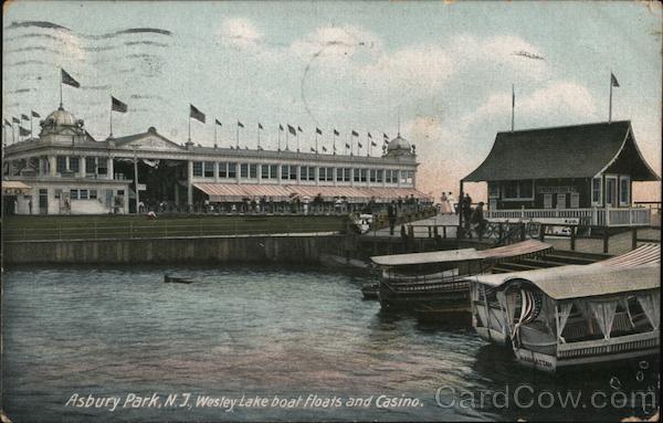 Wesley Lake Boat Floats and Casino Asbury Park New Jersey