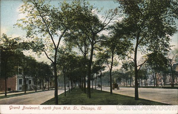Grand Boulevard, North From 51st St. Chicago Illinois