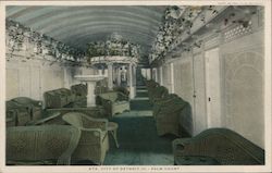 Str. City of Detroit III - Palm Court Postcard