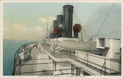 Hurricane Deck, Steamboat City of Detroit III Postcard