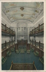 Grand Salon, Looking Aft - Steamboat City of Detroit III Postcard