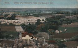 Glimpse of Santa Clara Valley Postcard