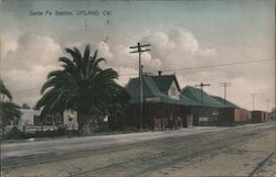 Santa Fe Station Upland, CA Wood's Postcard Postcard Postcard