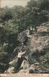 Climbing Pinnacle Mountain Middlesboro, KY Postcard Postcard Postcard