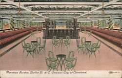 Venetian Garden Buffet D. & C. Steamer City of Cleveland Postcard