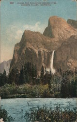 Bridal Veil Falls From Merced River Yosemite Valley, CA Postcard Postcard Postcard
