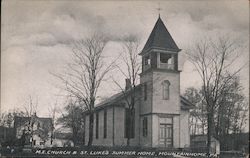 M.E. Church & St. Luke's Summer Home Postcard