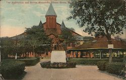 Auditorium and Stokes Monument Postcard