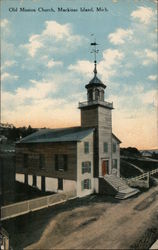 Old Mission Church Mackinac Island, MI Postcard Postcard Postcard