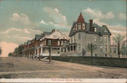 Looking Along Yost Avenue Postcard