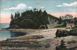 Owl's Head with lighthouse Postcard