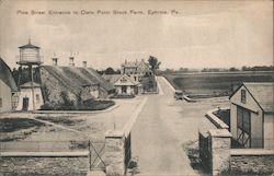 Pine Street Entrance to Claro Point Stock Farm Postcard