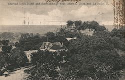 Starved Rock Hotel and Surroundings near Ottawa, Utica Postcard