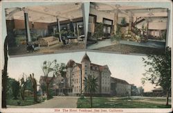 The Hotel Vendome, Parlor and Lobby San Jose, CA Postcard Postcard Postcard
