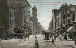 Broadway South From First Postcard