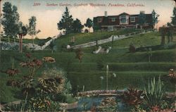 Sunken Garden, Goodrich Residence Postcard