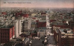 View of Denver from D. & F. Tower Postcard