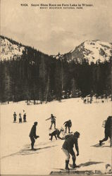 Snow Show Race on Fern Lake in Winter Postcard