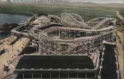 Derby Racing Coaster, Lakeside Park Postcard