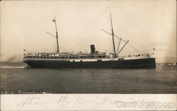 S.S. Roanoke - 1911 Boats, Ships