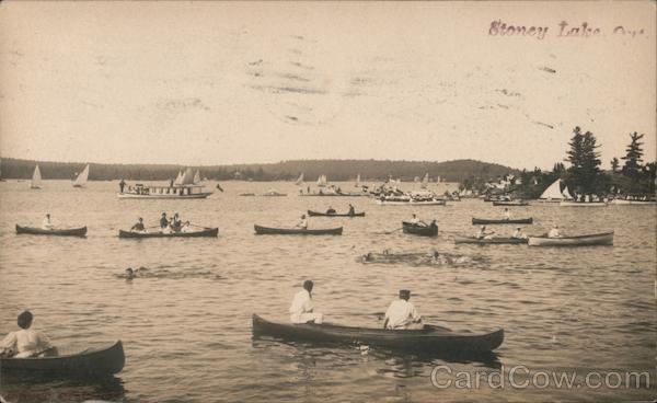 Regatta Day on Stoney Lake - August 13, 1906 Peterboro Canada