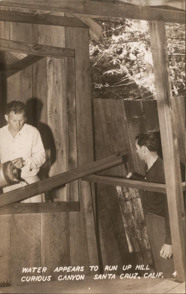 Water Appears to Run Uphill, Curious Canyon Santa Cruz California