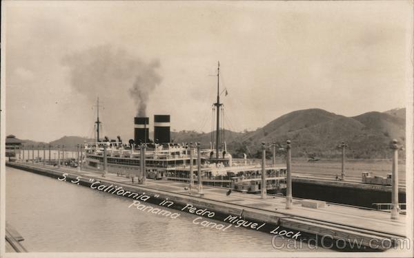 S.S. California in Pedro Miguel Lock Panama Canal Battleships