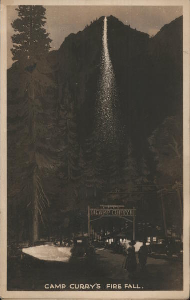 Camp Curry'S Fire Fall, Yosemeti National Park Yosemite California