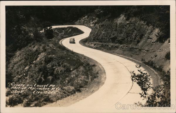 Curves on Laurel Mountain, U.S. 50 - Elevation 2602 Macomber West Virginia