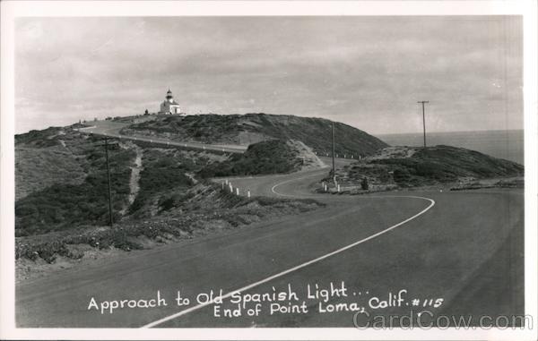 Approach to Old Spanish Light, End of Point Loma San Diego California