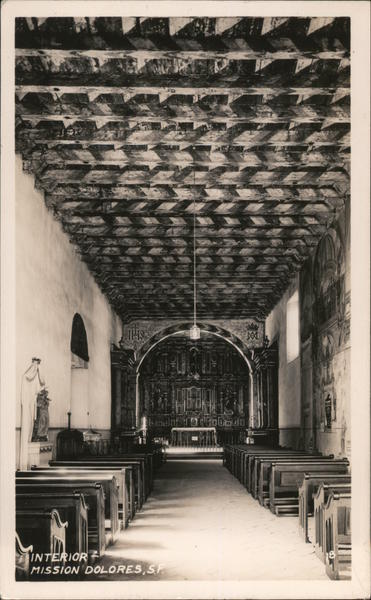 Interior of Mission Dolores San Francisco California