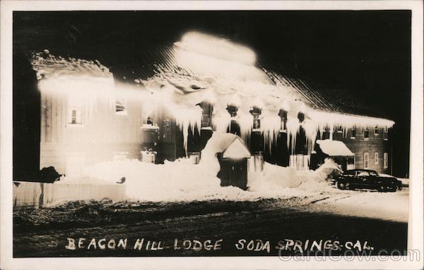 Beacon Hill Lodge Covered in Ice Soda Springs California