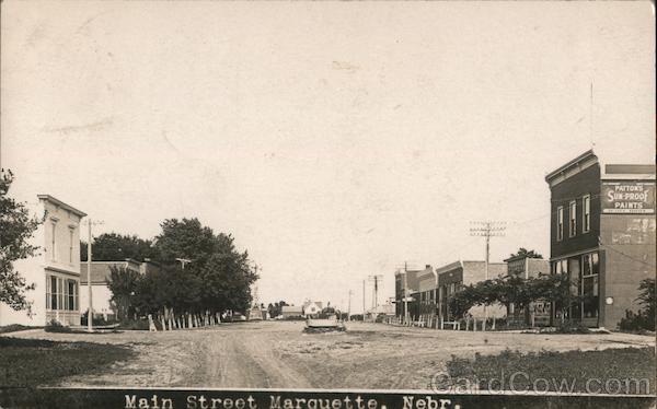 Looking Along Main Street Marquette Nebraska