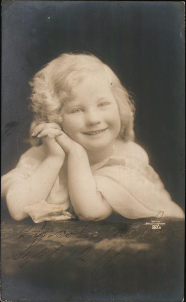 Studio Portrait of young girl Sept. 12, 1911 Lincoln Nebraska