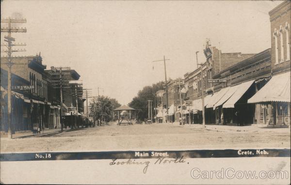 Main Street Looking North Crete Nebraska