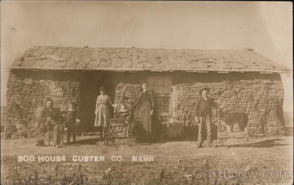 Sod House, Custer Co., Nebr. 1915 Nebraska