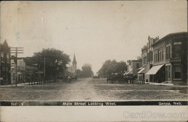 Main Street Looking West Genoa Nebraska