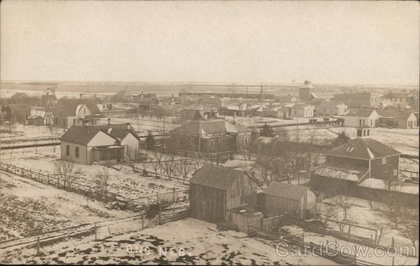 Bird's Eye View of Ong in Winter Nebraska