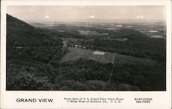 View from Deck of S.S. Grand View Point Hotel Bedford, PA Postcard Postcard Postcard